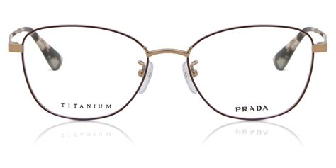 Prada PR 64XVD Asian Fit 4001O1 Eyeglasses in Burgundy 